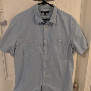 Banana Republic SS Oxford Shirt Large Blue